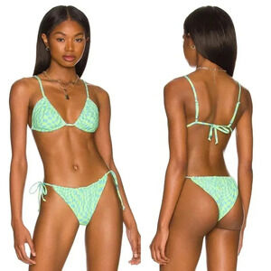 Free People IT'S NOW COOL The Gathered Tri Top & Tie Top Size Medium NWOT $80